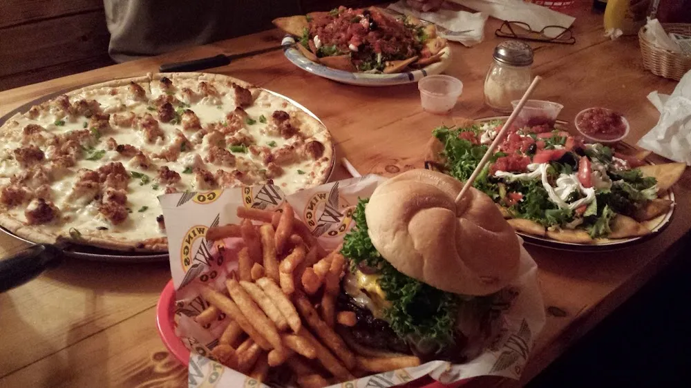 Bacon Chicken Ranch Pizza Alaskan Burger Taco Salad
