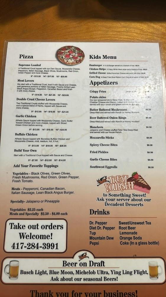 Three Legged Mule Pub & Pizza Menu image 2